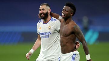 Benzema y Vinicius, con el Real Madrid.