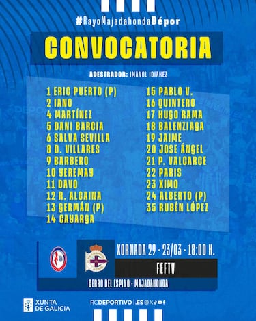 Lucas P¨¦rez es baja ante el Rayo y... el Depor nunca gan¨® sin ¨¦l