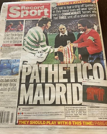 Escocia no olvida la batalla de Glasgow: “Pathetico Madrid”