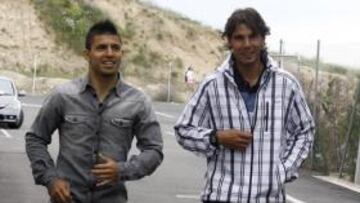 <b>AMIGOS. </b>Kun y Nadal, antes del foro que protagonizaron.