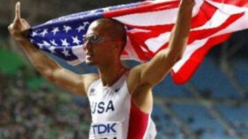 <b>TÍTULO SIN RÉCORD</b>. Jeremy Wariner amenazó con llevarse el oro y acabar con el récord de Johnson pero no pudo conseguir batir el récord del mundo.