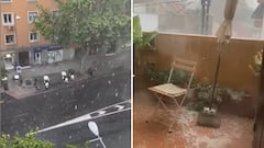 Madrileños hablan de que no han visto nada igual: vean el increíble granizo que ha caído en la capital