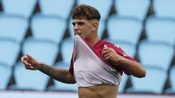 Javi López en un entrenamiento