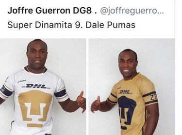 ¿Filtró Joffre Guerrón la nueva camiseta de los Pumas?