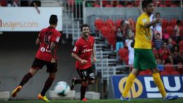 Casadesús celebra el gol que dio la victoria al Mallorca.