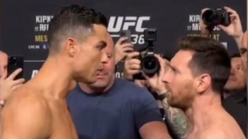 El video de IA que pone a Messi y Cristiano como pesaje de UFC