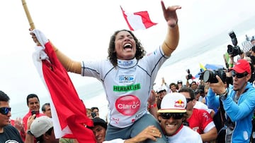 Analí Gómez, tricampeona sudamericana de surf