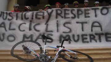 Manifestaci&oacute;n en M&aacute;laga contra los atropellos a ciclistas el pasado fin de semana. 