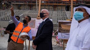 Infantino elogia la preparación qataríes durante su visita al estadio mundialista Lusail