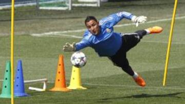 Keylor, en un entrenamiento.