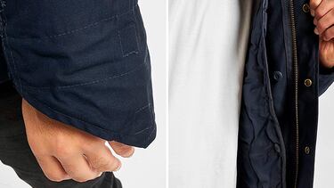 Tenemos una chaqueta clásica y multibolsillos superventas con forro desmontable, cuello alto y capucha