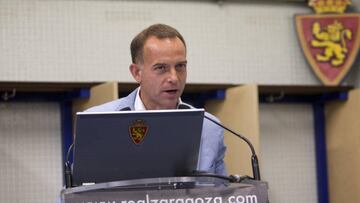 Christian Lapetra, presidente del Zaragoza, ratificó a su técnico esta pasada noche.