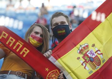 Aficionados españoles en San Petersburgo. 