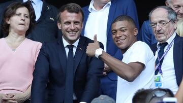 Macron: "Habl¨¦ con Mbapp¨¦ para aconsejarle que se quedara, mi papel es defender al pa¨ªs"