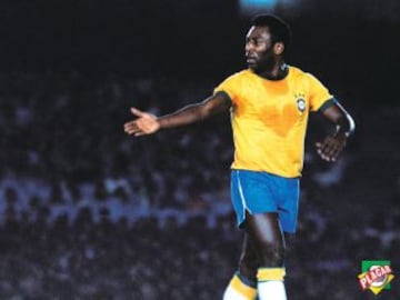 Edson Arantes do Nascimento, 'Pelé': 'O Rei' Pelé, campeón del mundo con Brasil en 1958, 1962 y 1970; le anotó 8 goles a la selección chilena.