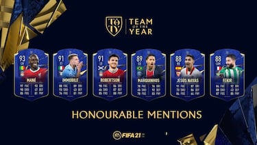 Messi es el jugador 12 del TOTY de FIFA 21: menciones honoríficas con Navas y Mané