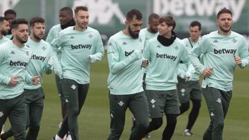 Borja Iglesias, en un entrenamiento.