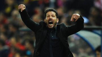 Simeone, durante un partido.