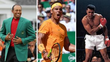 Tiger Woods y otros regresos estelares: Nadal, Ali, Jordan...