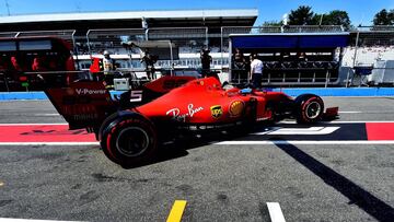 Vettel (Ferrari SF90). Hockenheim, F1 2019. 