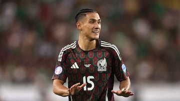 GLENDALE, ARIZONA - JUNE 30: Uriel Antuna of Mexico reacts during the CONMEBOL Copa America 2024 Group D match between Mexico and Ecuador at State Farm Stadium on June 30, 2024 in Glendale, Arizona. Steph Chambers/Getty Images/AFP (Photo by Steph Chambers / GETTY IMAGES NORTH AMERICA / Getty Images via AFP)
