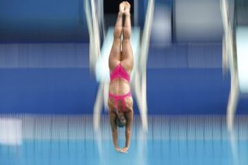 Nadadora italiana practica en las instalaciones de Río días antes del comienzo de los Juegos Olímpicos. 