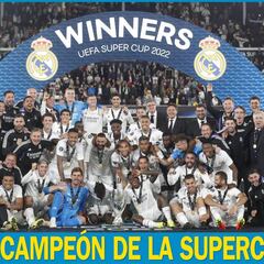 La superfoto del Madrid campeón de la Supercopa, este viernes con AS