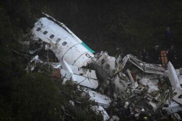 Operaciones de rescate del accidente aéreo del vuelo que transportaba al Chapecoense. 
