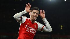 Soccer Football - Premier League - Arsenal v Chelsea - Emirates Stadium, London, Britain - April 23, 2024 Arsenal's Kai Havertz celebrates scoring their third goal Action Images via Reuters/Matthew Childs NO USE WITH UNAUTHORIZED AUDIO, VIDEO, DATA, FIXTURE LISTS, CLUB/LEAGUE LOGOS OR 'LIVE' SERVICES. ONLINE IN-MATCH USE LIMITED TO 45 IMAGES, NO VIDEO EMULATION. NO USE IN BETTING, GAMES OR SINGLE CLUB/LEAGUE/PLAYER PUBLICATIONS.