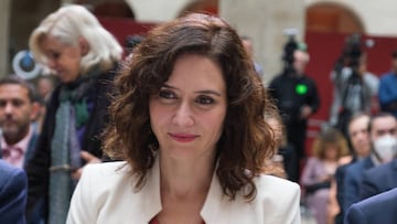 MADRID, SPAIN - 2022/10/25: The President of the Community of Madrid, Isabel Díaz Ayuso seen during the award ceremony of the SuperCuidadores 2022 Awards, at the Real Casa de Correos. (Photo by Atilano Garcia/SOPA Images/LightRocket via Getty Images)