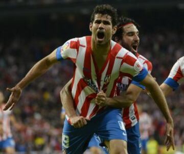 La final de Copa ante el Real Madrid en el Bernabéu la temporada 2012-13 y que dio al conjunto rojiblanco su décima Copa del Rey. 14 años llevaban los colchoneros sin ganar un derbi al vecino blanco.