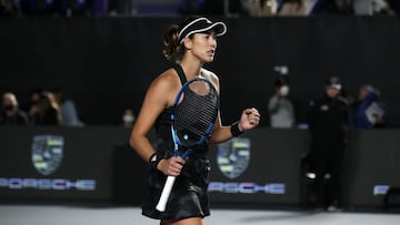 Muguruza celebra en las WTA Finals.