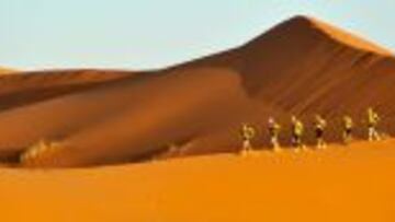 Una imagen del Maratón des Sables, en el Sahara marroquí.