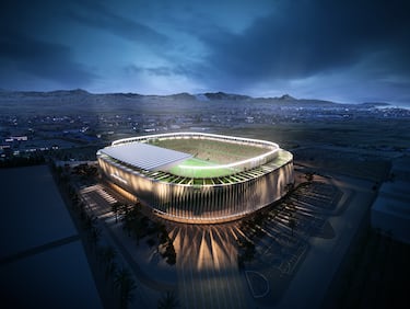 Panorámica aérea del estadio. 