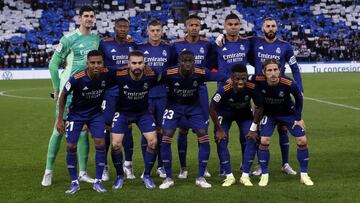 Formación del Real Madrid ante la Real Sociedad.