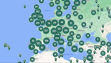 El mapa recoge más de 500 lugares extraordinarios en España