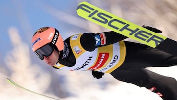 Stefan Kraft en la Copa del Mundo de Vikersund, Noruega.