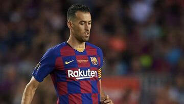 Busquets, en el partido ante el Arsenal.