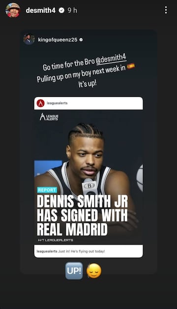 Dennis Smith Jr., en su Instagram.