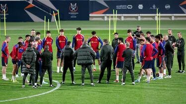 Entrenamiento del Barcelona.