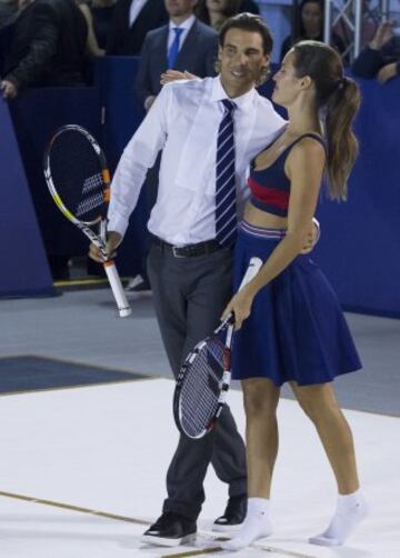 Un partido de tenis muy especial, con Arturo Valls de juez de silla. Rafa Nadal y Malena Costa.