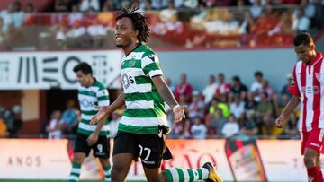 Gelson Martins anotó los dos goles de la victoria del Sporting.