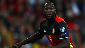 Lukaku, durante el partido entre B&eacute;lgica y Gibraltar.