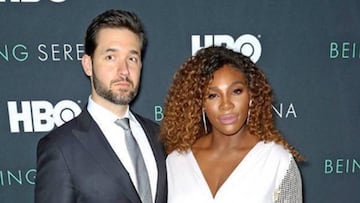 Alexis Ohanian y Serena Williams en un prestreno de HBO.