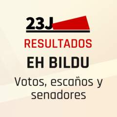 Resultados EH Bildu Elecciones Generales 23J: ¿cuántos votos y escaños al Congreso y Senado ha sacado?