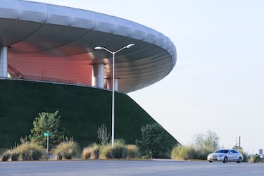 Detalle de uno de los lados de la fachada. 