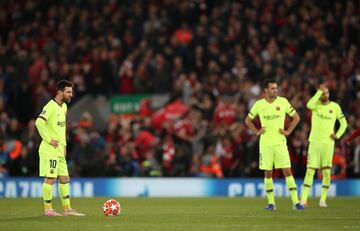 4-0. Leo Messi tras el cuarto gol de Divock Ori.