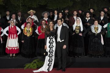 2016. Sara Carbonero e Iker Casillas asisten a la cena de gala en el Palacio de los Duques de Braganza durante la visita oficial de la Familia Real española a Portugal.