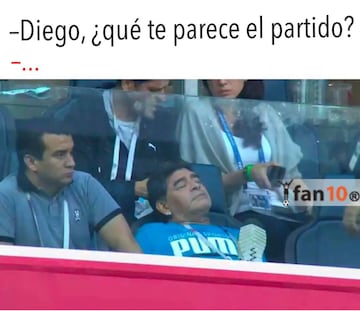 Los memes de la agonía de Argentina y el show de Maradona