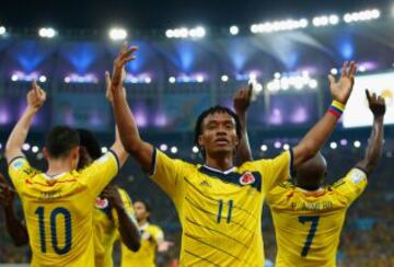 Triunfo de Colombia ante Uruguay por los octavos de final del mundial.